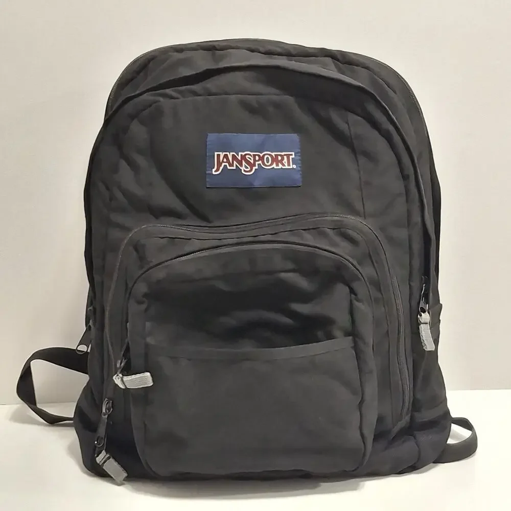 JanSport SuperBreak Backpack Black Classic School Book Bag